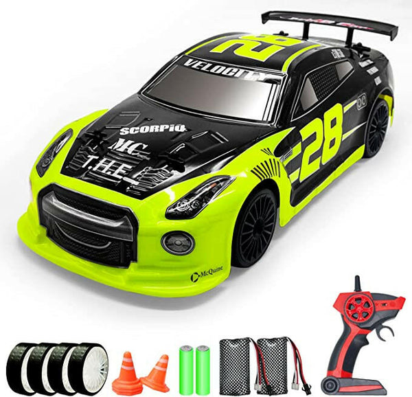 YUAN PLAN RC Drift Cars 2.4G Remote Control Car, 1:24 Scale 4WD  Rechargeable High Speed Race Drifting Cars Electric Sport Racing Hobby Toy  Car with 2