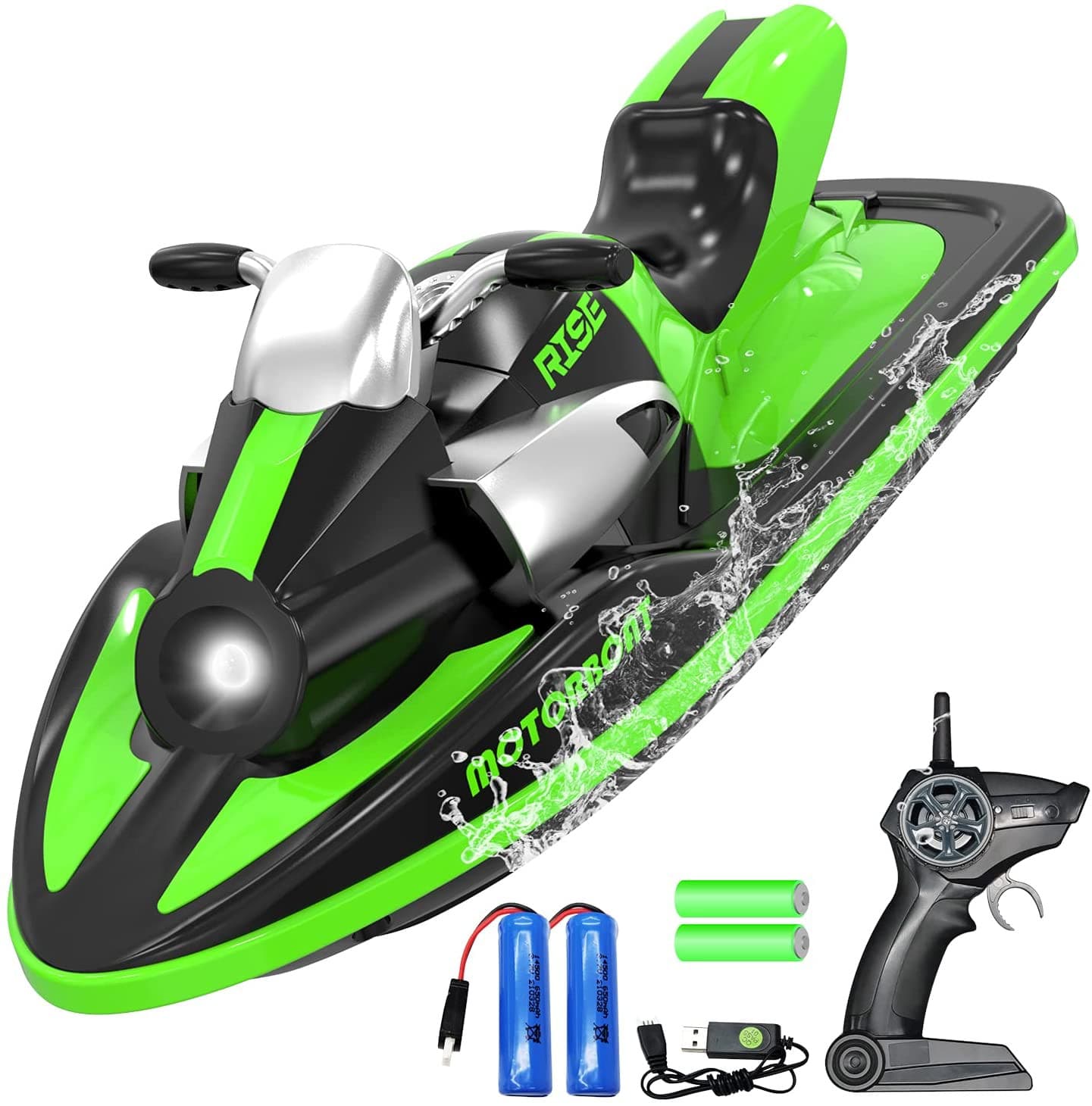 VOLANTEXRC RC Motorboat for Kids, Remote Control Boat for Pool and Lake with Double Power, Low Battery Alarm - EXHOBBY