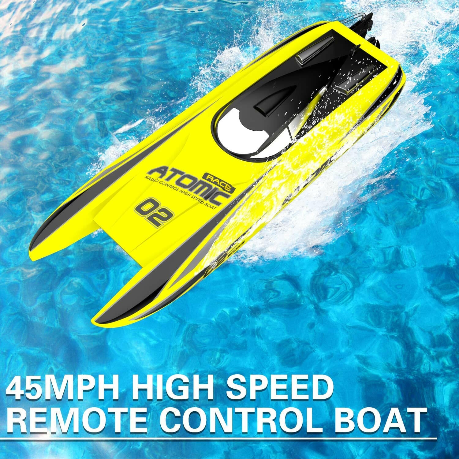 Atomic 45mph High Speed Lake Racing Remote Control RC Boat (792-4) RTR - EXHOBBY