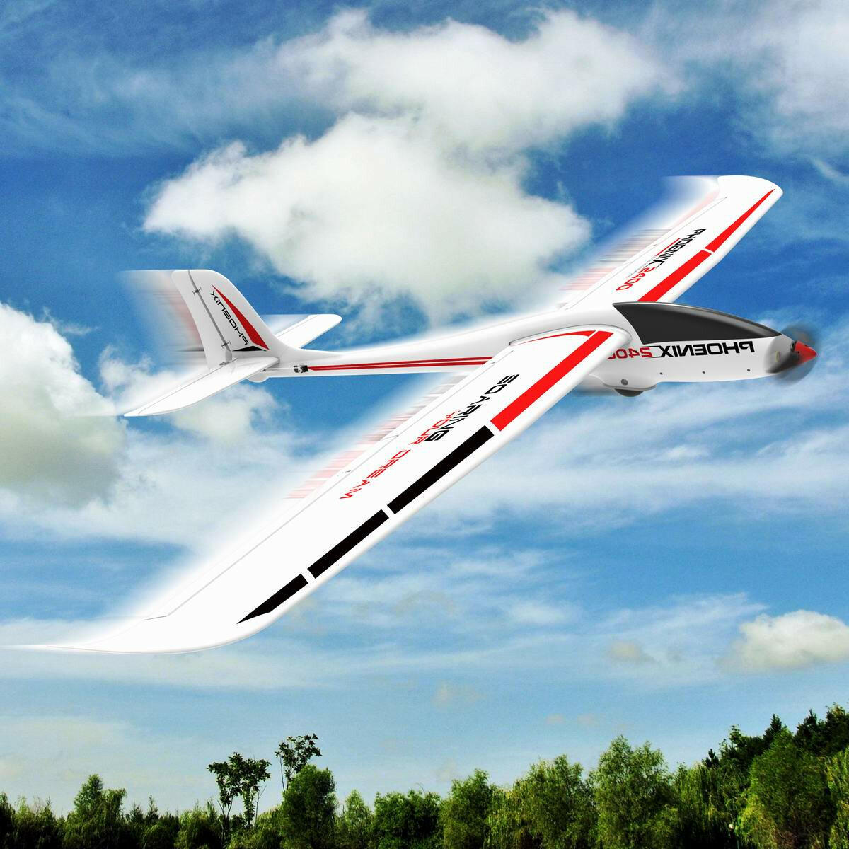 Phoenix 2400 5-CH RC Glider with 2.4M Wingspan