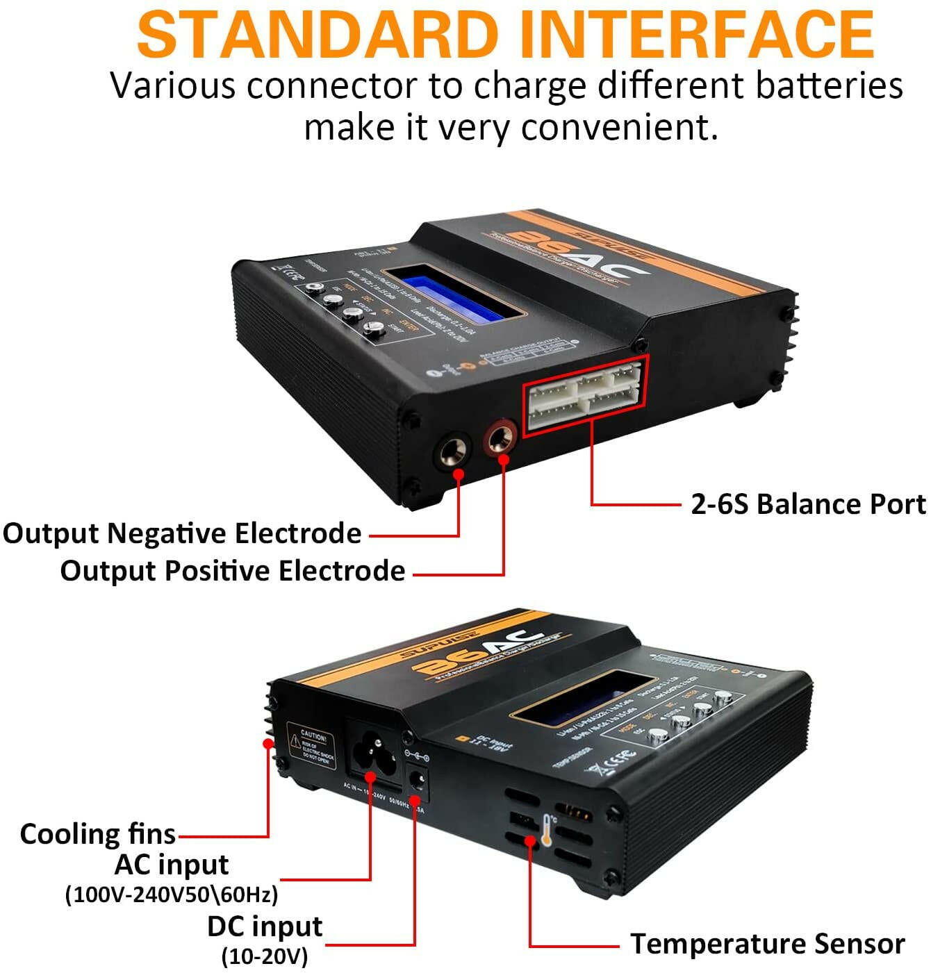 SUPULSE iMAX B6AC 1-6S AC/DC Lipo RC Battery Balance Charger Discharger - EXHOBBY