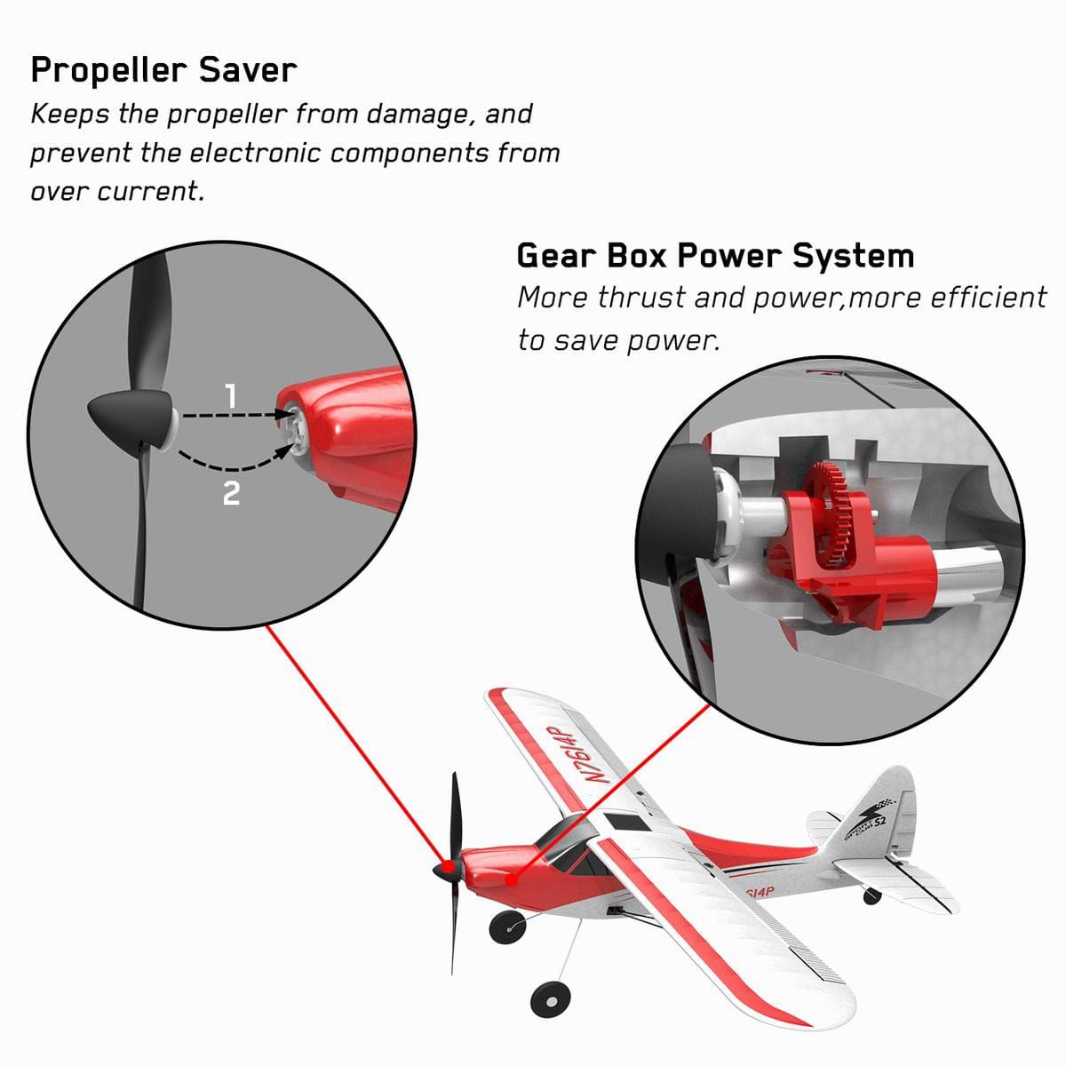Volantex Sport Cub 500 761-4 500mm Wingspan 4CH One-Key