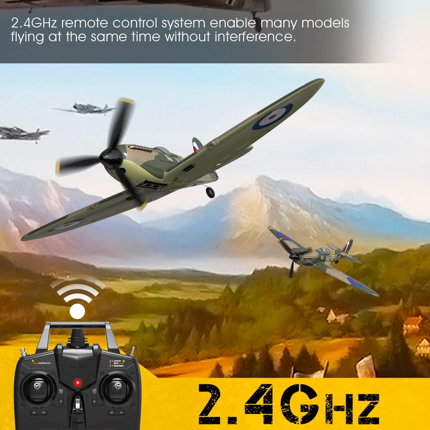 RC Avion 2.4Ghz Télécommande Avion, 2 PCS Batterie Rwanda