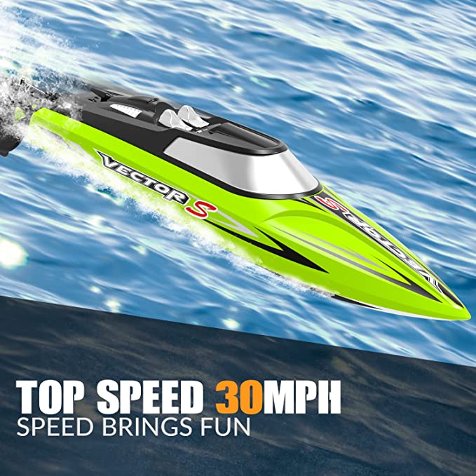 VOLANTEXRC Brushless RC Boat Vector S with Self-Righting Function for Racing in Lake (797-4 Green)