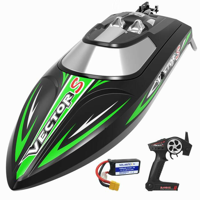 VOLANTEXRC Vector S High-Speed RC Boat with Self-Righting & Reverse Function for Pool & Lake (797-4 Brushless).