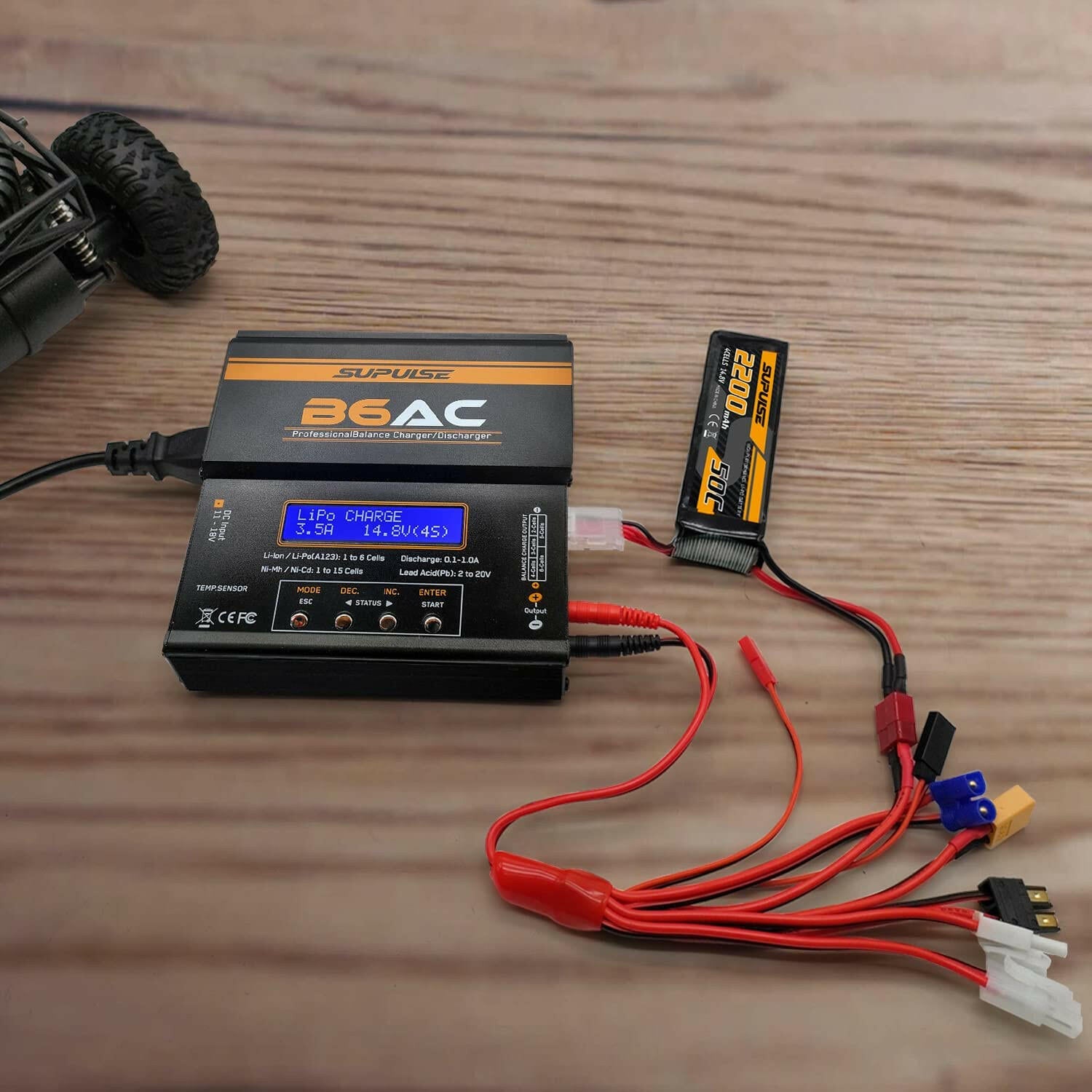 Chargeur de batterie B6AC pour LiIon/LiPo/LiFe/NiCd/NIMH