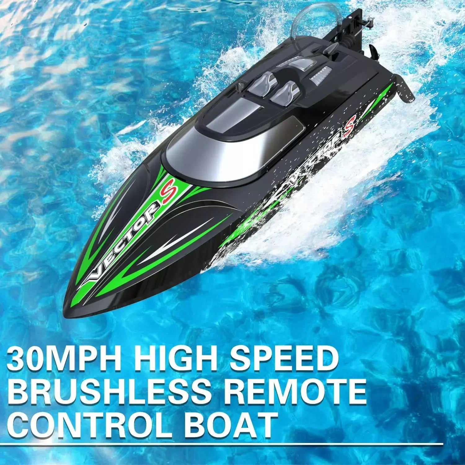 VOLANTEXRC Vector S High-Speed RC Boat with Self-Righting & Reverse Function for Pool & Lake (797-4 Brushless).