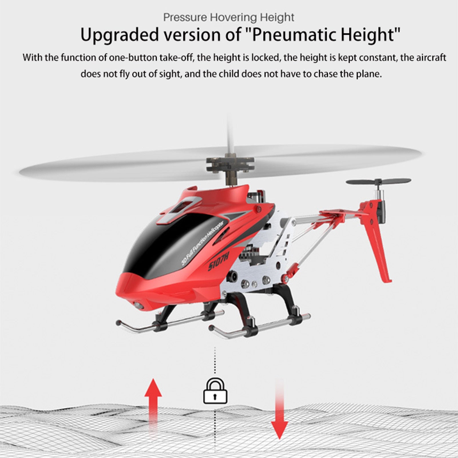 RC Helicopter Remote Control Helicopter  Auto-hover Gyro Stabilization with LED light Mini RC Toy for Kids