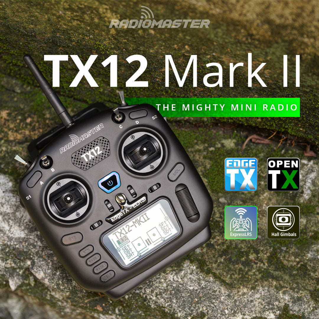 RadioMaster TX12 MKII 16ch Hall Gimbals Support OPENTX and EDGETX Remote Control Transmitter
