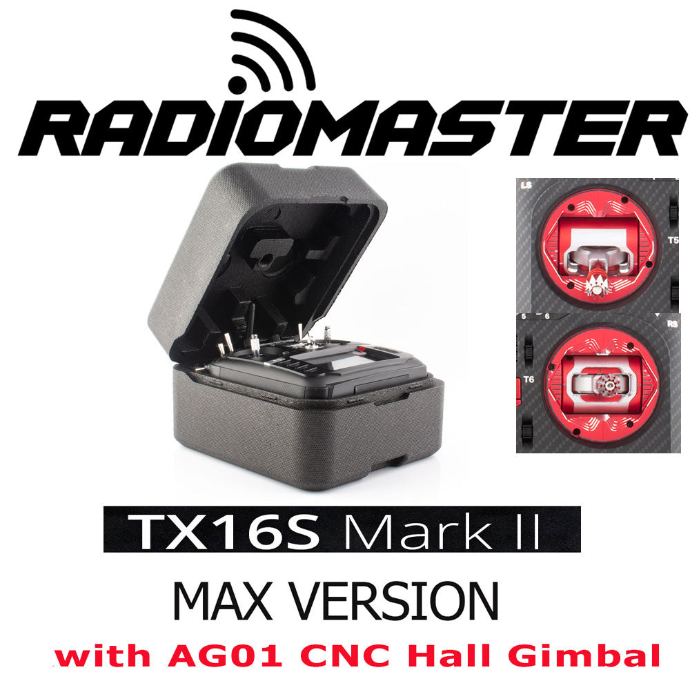 RadioMaster TX16S MAX MKII AG01 Volle CNC Hall Gimbals Funksender Fernbedienung ELRS 4in1 Unterstützung EDGETX OPENTX