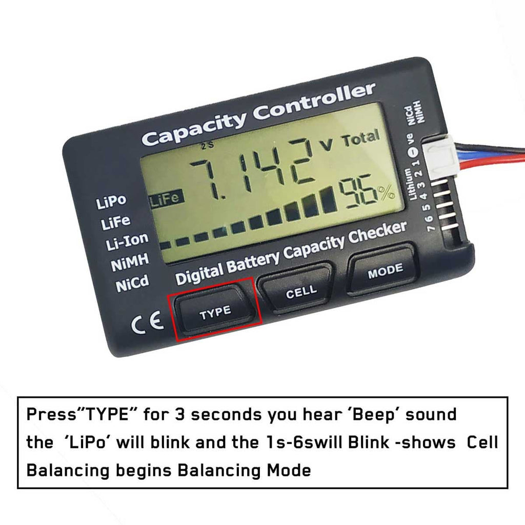 Fasizi RC CellMeter-7 Comprobador Digital De Capacidad De Batería Para LiPo/ LiFe/Li-ion/NiMH Fasizi RC CellMeter-7 Comprobador Digital De Capacidad De Batería Para LiPo/ LiFe/Li-ion/NiMH