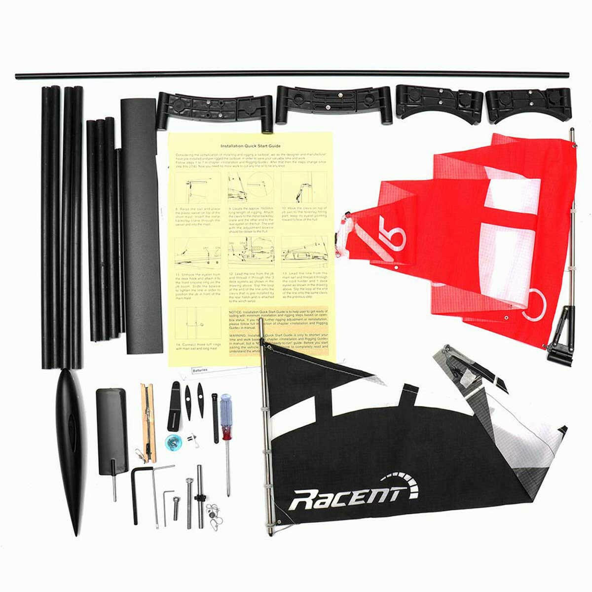 Compass 2 Channel 650mm Wind Power Sailboat for RG65 Class Competition (791-1) RTR - EXHOBBY