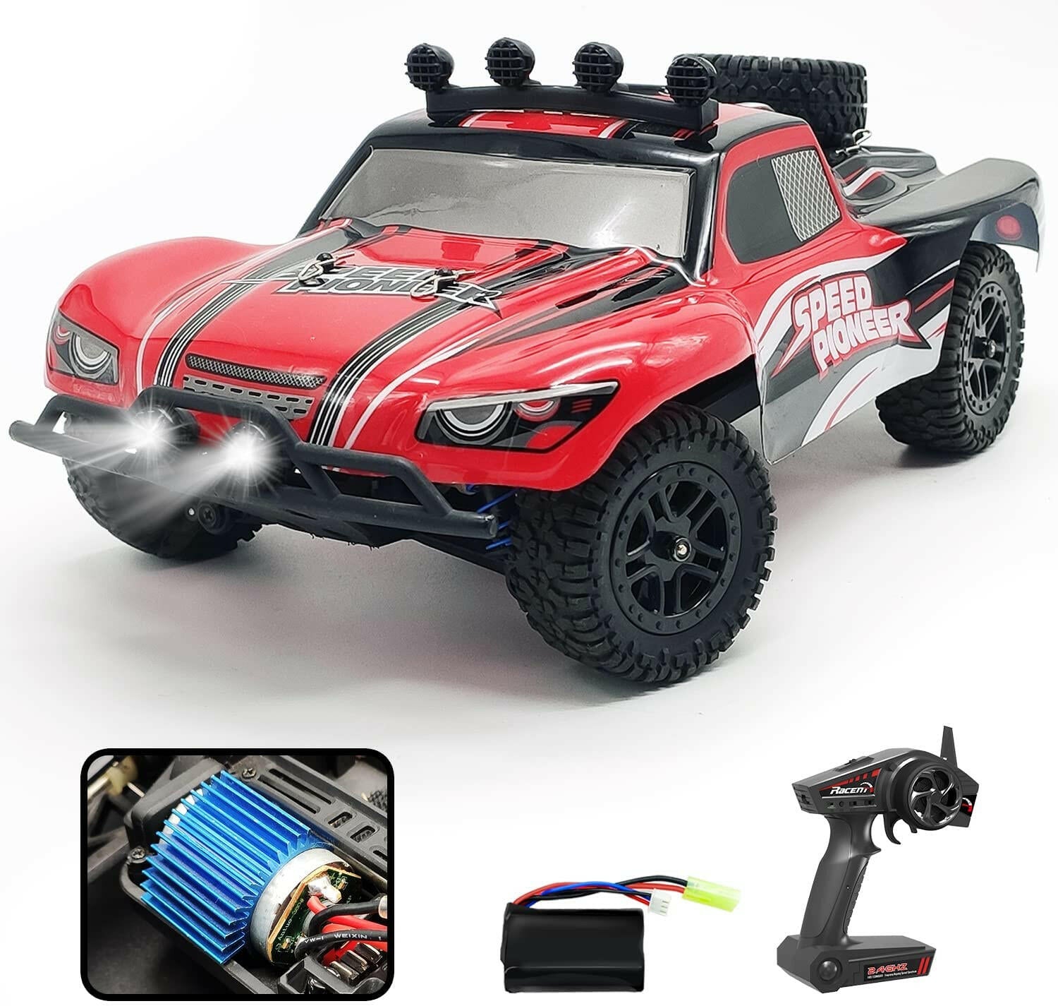 2 pcs 7.4V-900MAH-Lithium Battery with Tamiya plug for RC Truck 785-2 and 785-5 - EXHOBBY