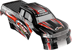 1 Piece Car Body Shell for 1/16 RC Truck Crossy (Red)