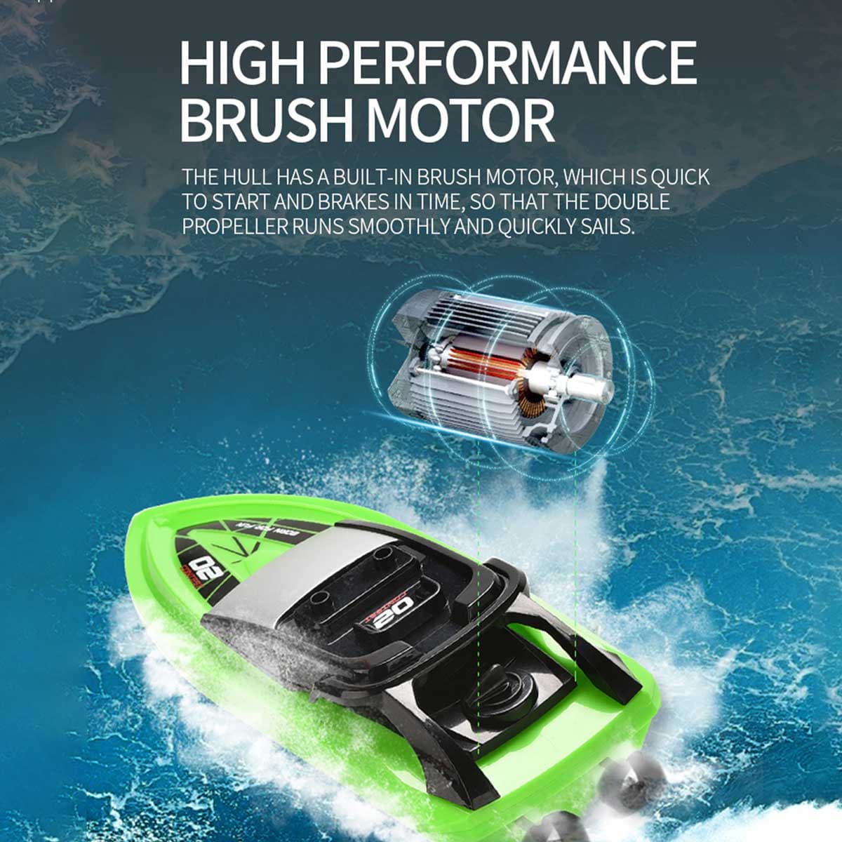 VOLANTEXRC Remote Control Boats with Improved Waterproof Design (H113) - EXHOBBY