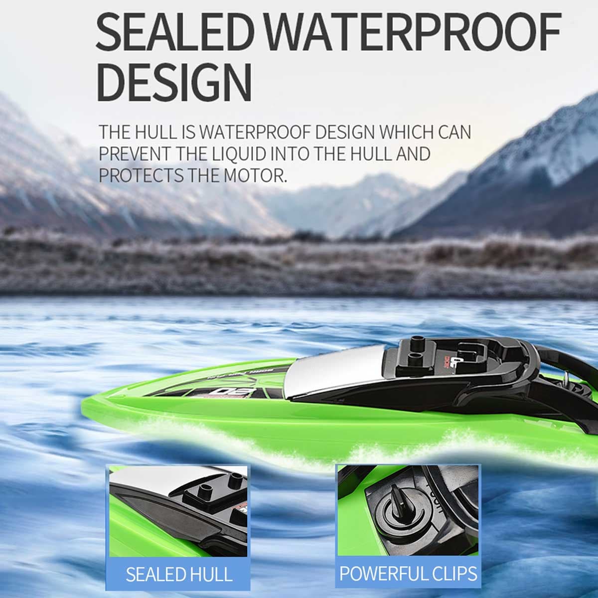 VOLANTEXRC Remote Control Boats with Improved Waterproof Design (H113) - EXHOBBY